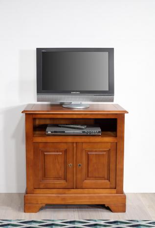 Meuble Tv Marie-Lise réalisé en Merisier Massif de style Louis Philippe Seulement 1 disponible (ce meuble ne sera plus fabriqué)