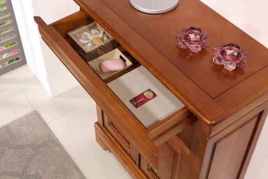 Petit buffet Maria-josée réalisé en Merisier Massif de style Louis Philippe Légèrement Patiné