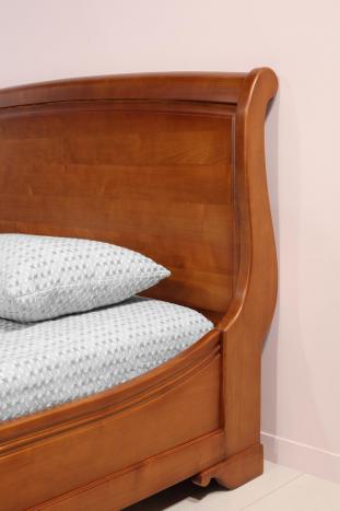 Lit Lea 160x200 en Merisier Massif de style Louis Philippe SEULEMENT 1 DISPONIBLE