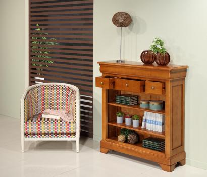 Bibus Valérie en merisier massif de style Louis Philippe Longueur 105 cm