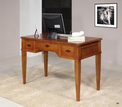 Bureau 3 tiroirs 1/2 ministre Clémentine réalisé en Merisier Massif de style Directoire Plateau Bois