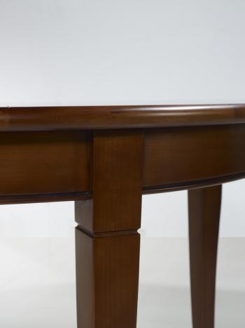 Table ronde 4 pieds plateau marquetté réalisée en Merisier de style Louis Philippe DIAMETRE 120
