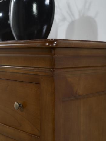 Commode 4 tiroirs Nathalie réalisée en Merisier de style Louis Philippe