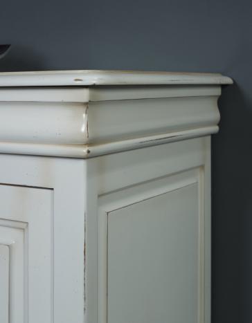  Buffet 4 portes 4 tiroirs réalisé en Merisier Massif de style Louis Philippe Finition Laqué Ivoire